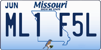 MO license plate ML1F5L