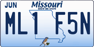 MO license plate ML1F5N