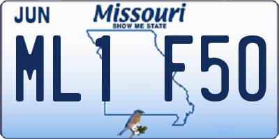 MO license plate ML1F5O