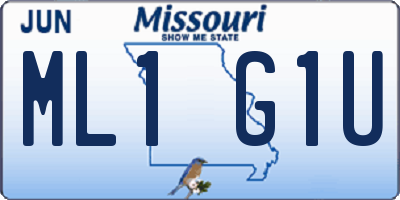 MO license plate ML1G1U