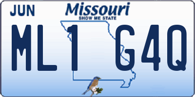 MO license plate ML1G4Q