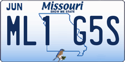 MO license plate ML1G5S