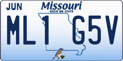 MO license plate ML1G5V