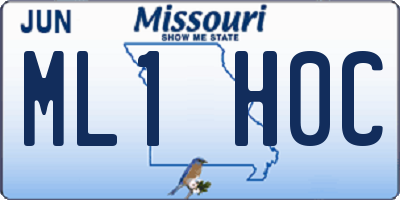 MO license plate ML1H0C