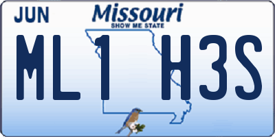 MO license plate ML1H3S