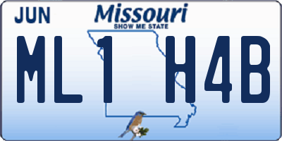 MO license plate ML1H4B