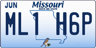 MO license plate ML1H6P