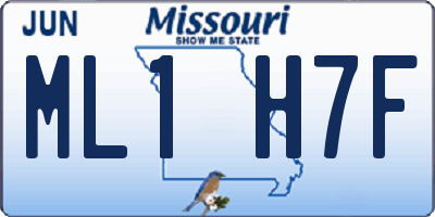 MO license plate ML1H7F