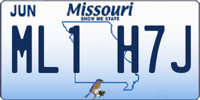 MO license plate ML1H7J