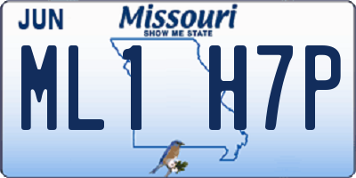MO license plate ML1H7P