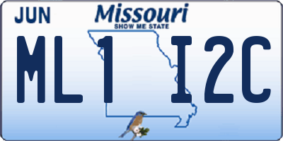 MO license plate ML1I2C