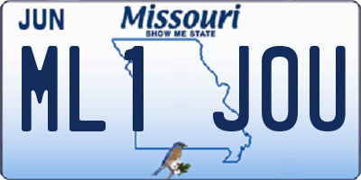 MO license plate ML1J0U