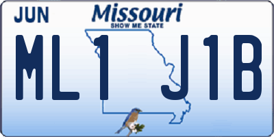 MO license plate ML1J1B