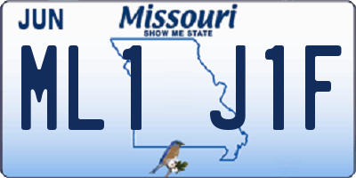 MO license plate ML1J1F