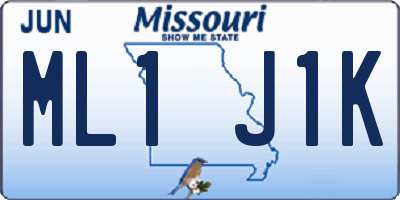 MO license plate ML1J1K