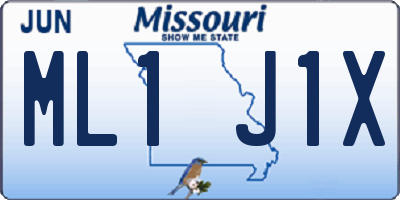 MO license plate ML1J1X