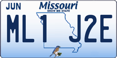 MO license plate ML1J2E