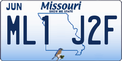 MO license plate ML1J2F