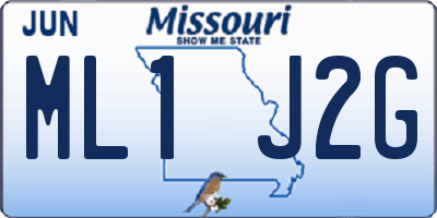 MO license plate ML1J2G