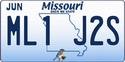 MO license plate ML1J2S