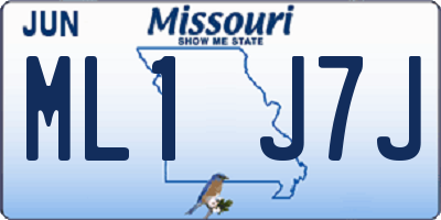 MO license plate ML1J7J