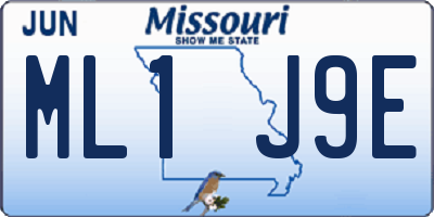 MO license plate ML1J9E