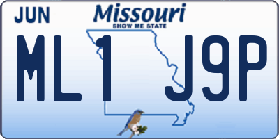 MO license plate ML1J9P