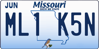 MO license plate ML1K5N