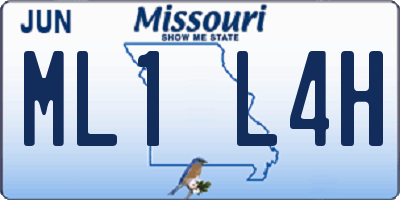 MO license plate ML1L4H