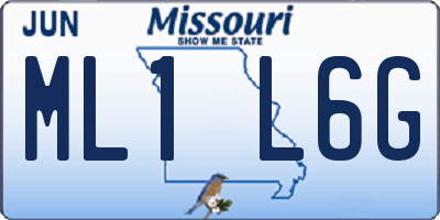 MO license plate ML1L6G