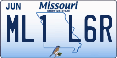 MO license plate ML1L6R
