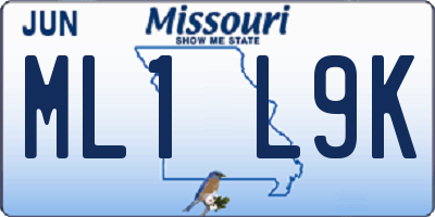 MO license plate ML1L9K
