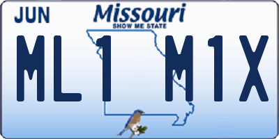 MO license plate ML1M1X