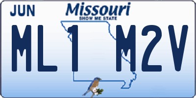 MO license plate ML1M2V