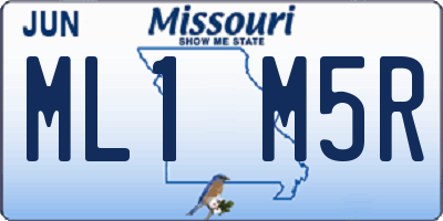 MO license plate ML1M5R