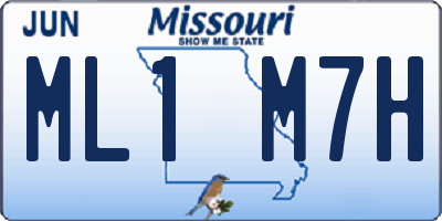 MO license plate ML1M7H