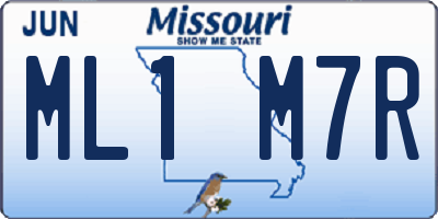 MO license plate ML1M7R