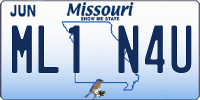 MO license plate ML1N4U