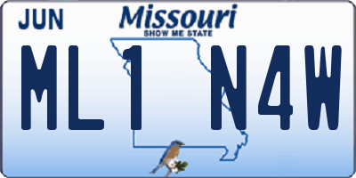 MO license plate ML1N4W