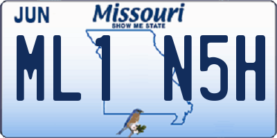 MO license plate ML1N5H