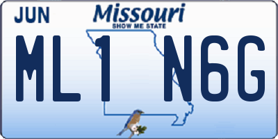 MO license plate ML1N6G