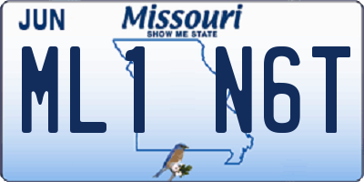 MO license plate ML1N6T