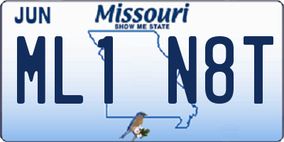 MO license plate ML1N8T