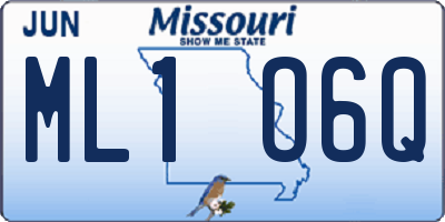 MO license plate ML1O6Q