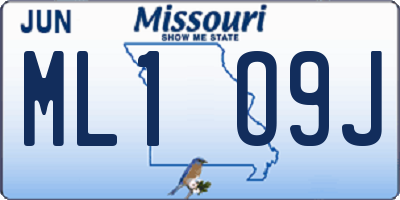 MO license plate ML1O9J