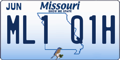 MO license plate ML1Q1H