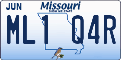 MO license plate ML1Q4R