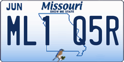 MO license plate ML1Q5R