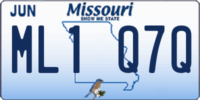 MO license plate ML1Q7Q