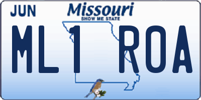 MO license plate ML1R0A